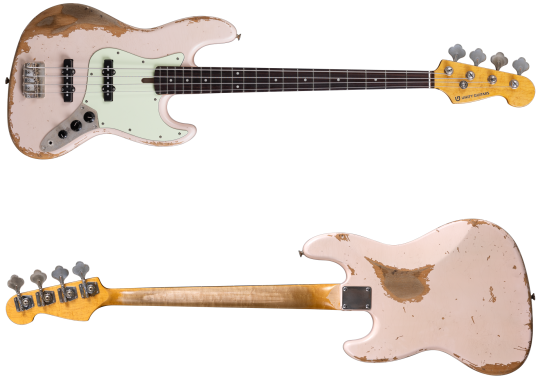 Unity Guitars Jazz Bass Vintage Pink